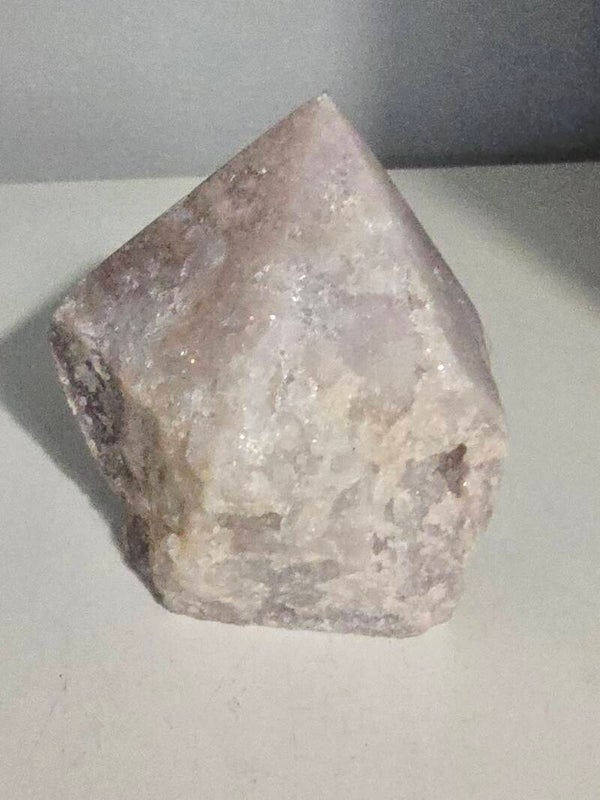 Pink Amethyst Half Polished Point CM3