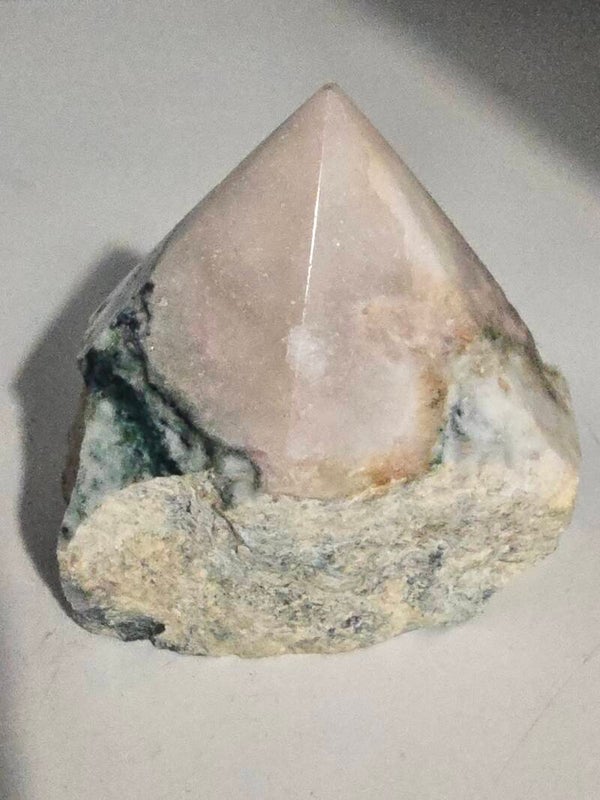 Pink Amethyst Half Polished Point CM4