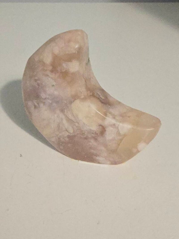 Flower Agate Freestanding Moon D12