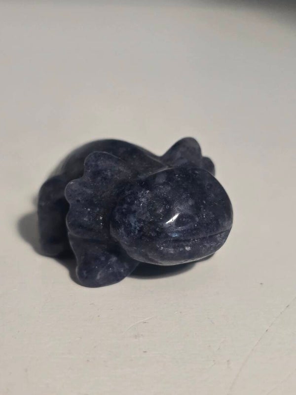 Blue Aventurine Axolotl Carving Z809