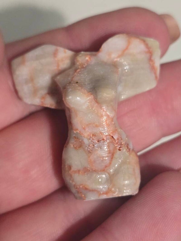 Red Vein Jasper Mini Winged Goddess Carving R53PN