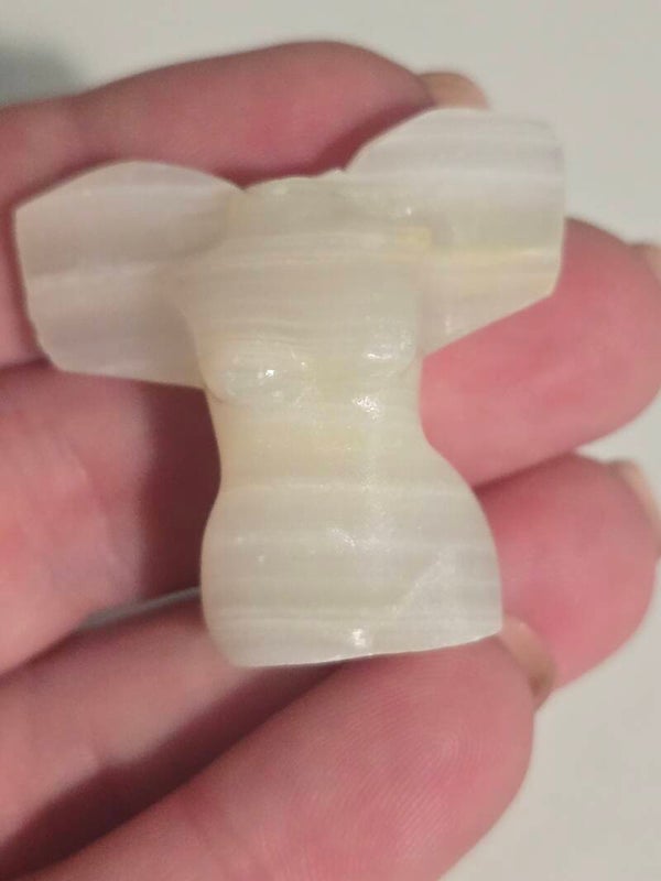 Afgan Jade Mini Winged Goddess Carving R523K