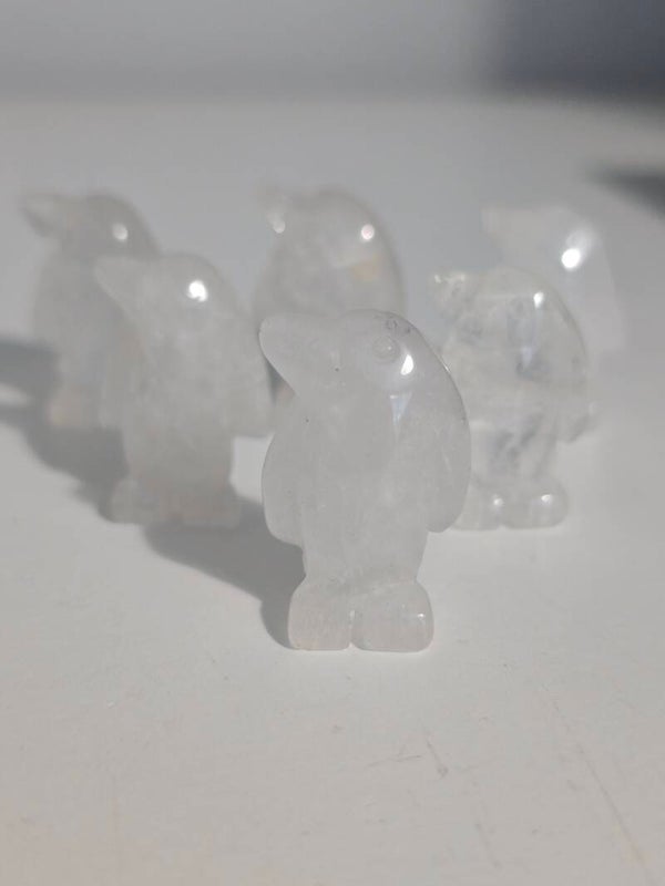 Clear Quartz Mini Penguin Carving Z