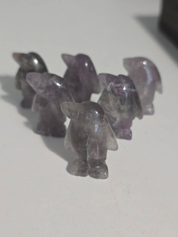 Amethyst Mini Penguin Carving Z