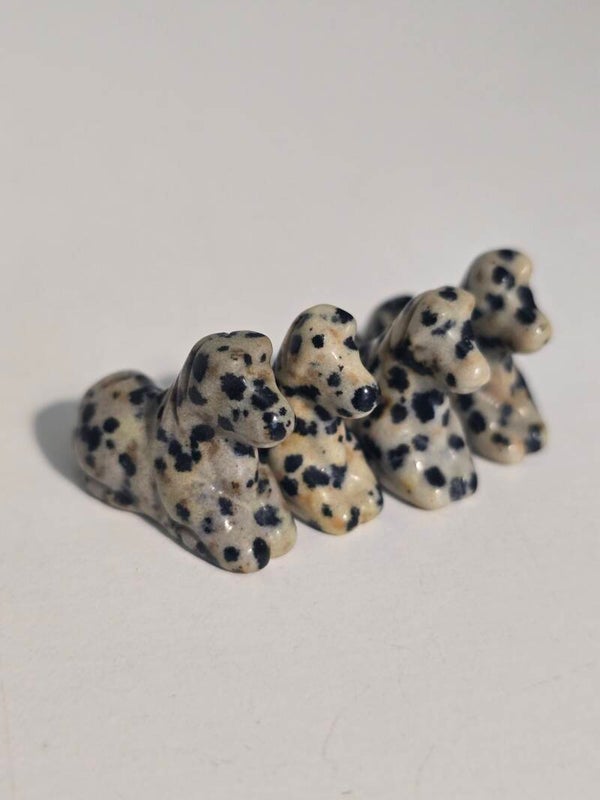 Dalmatian Jasper Mini Horse Carving with hole