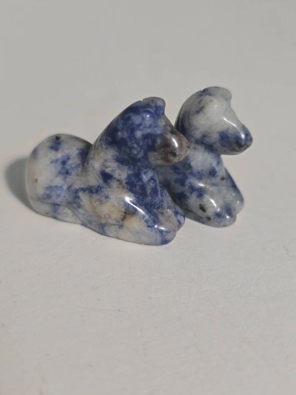 Sodalite Mini Horse Carving with hole