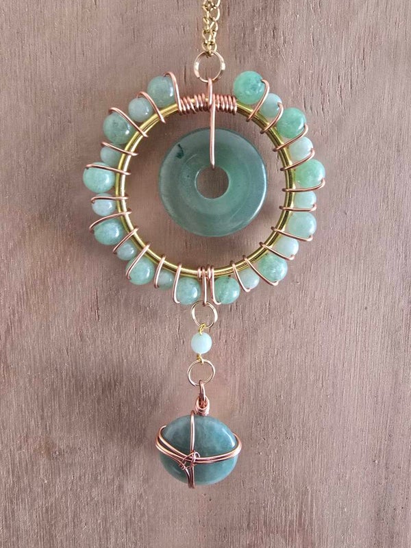 Green Aventurine Catcher Emotional Calm, Confidence & Protect