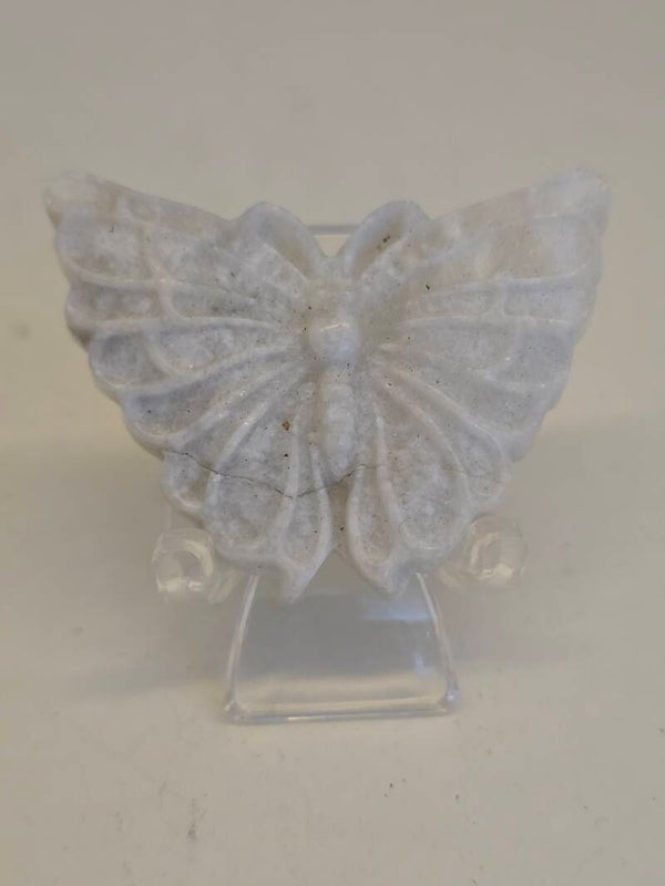 Moonstone Butterfly Carving D181