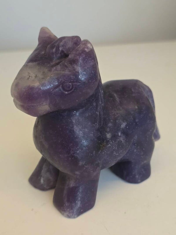 Lepidolite Horse Carving R572