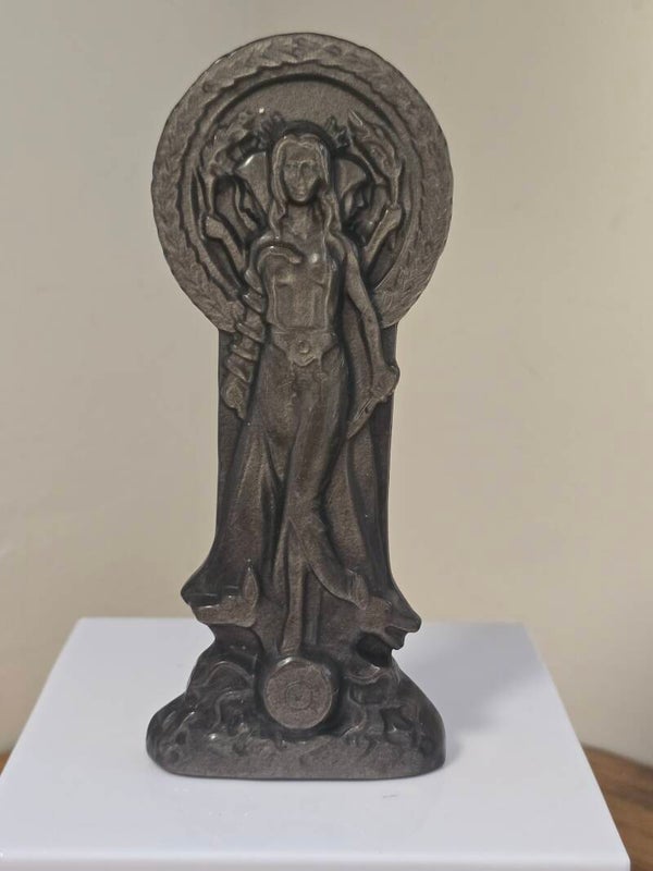 Silver Obsidian Hekate Carving S146