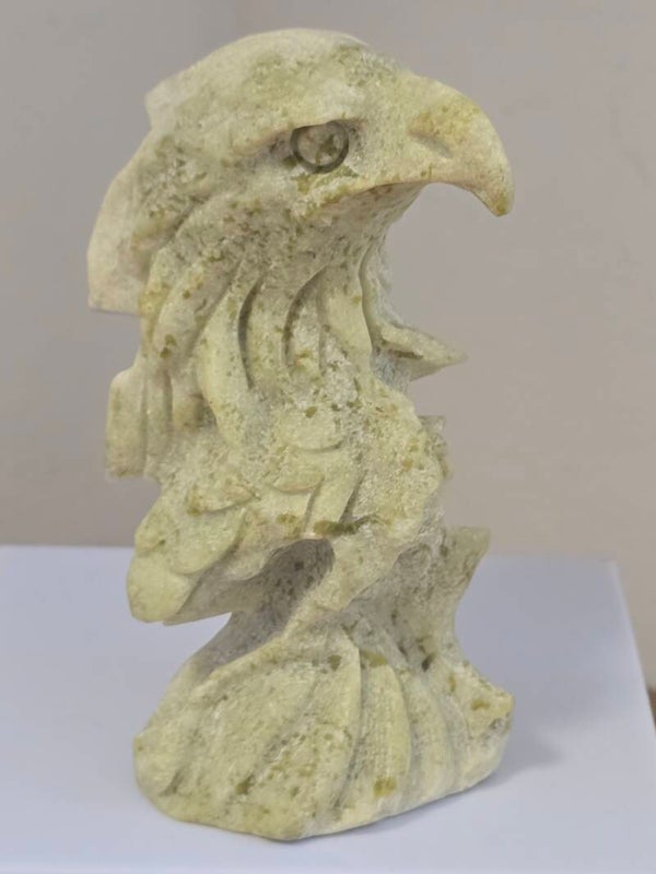 Lemon Jade Eagle Head Carving Z858