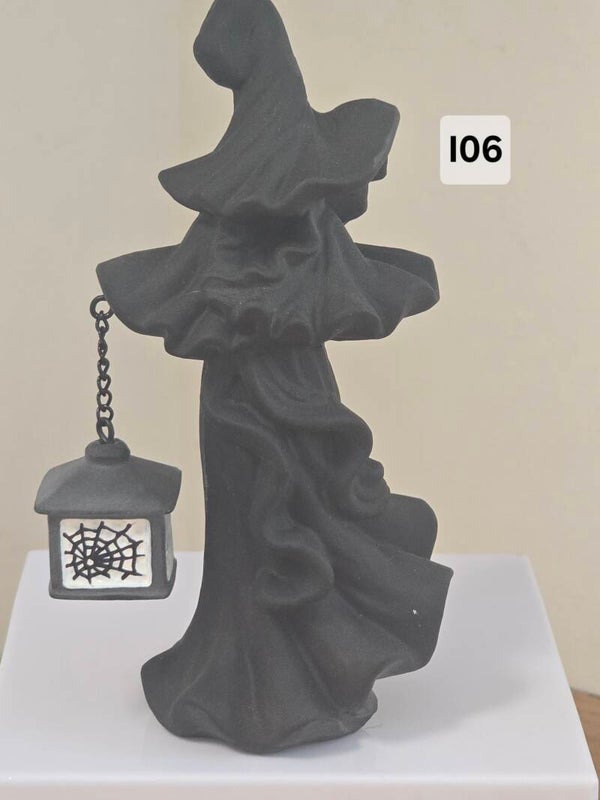 Black Obsidian Witch Carving