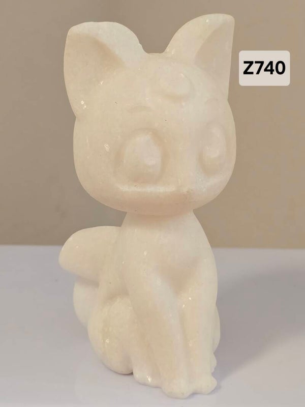 White Calcite Luna Cats