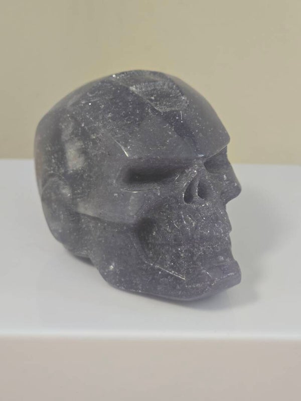Lepidolite Skull Carving I43