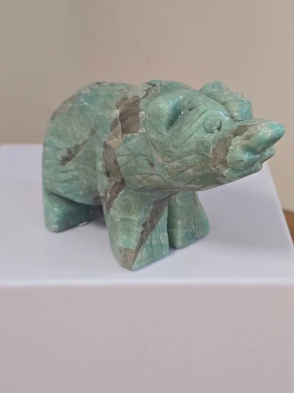 Amazonite Bear Carving Z994