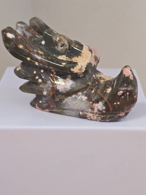 Ocean Jasper 8th Vein Dragon Head Carving X799