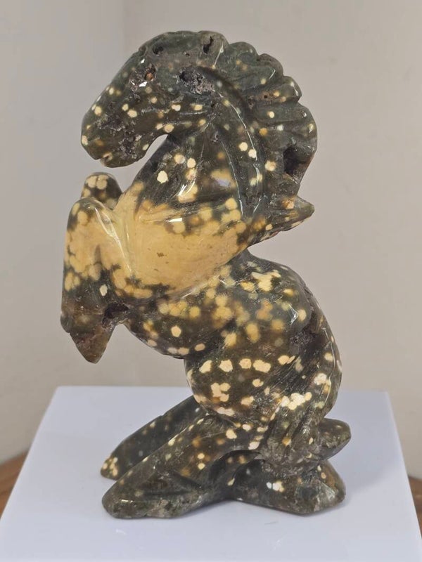 Ocean Jasper 8th Vein Horse Carving Z798