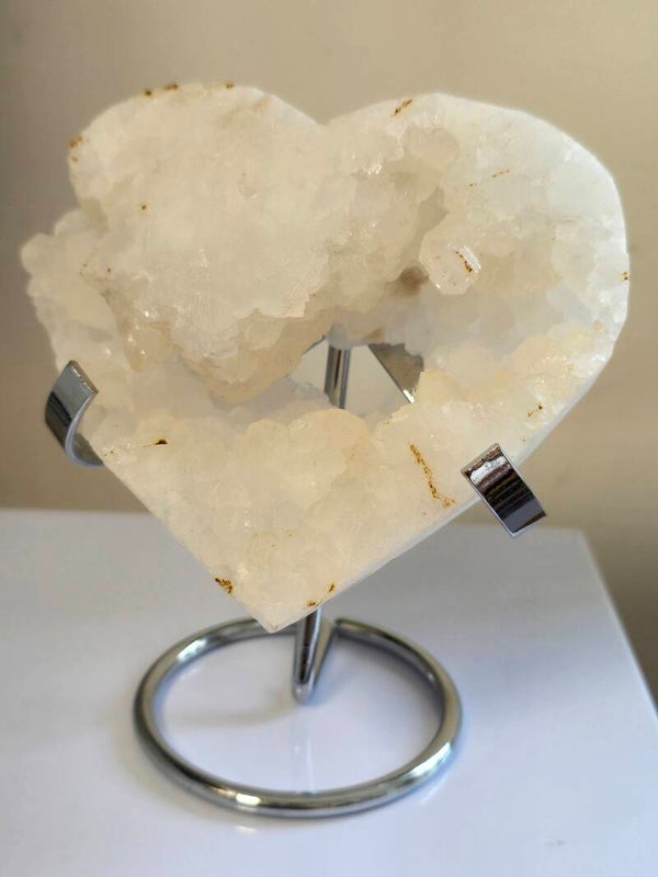 Morrocan Quartz Druzy Heart Z974