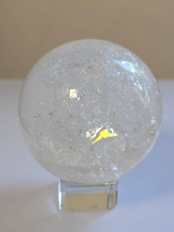 Clear Quartz Sphere with Rainbows I41