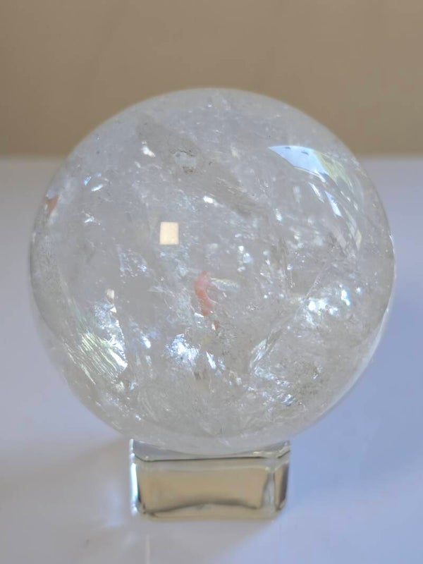 Clear Quartz Sphere with Rainbows I39