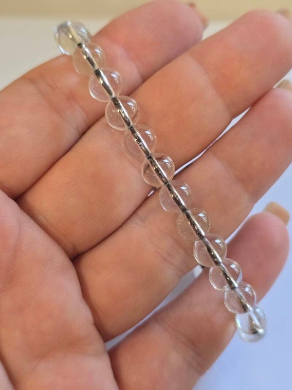 Clear Quartz Bead Bracelet M55