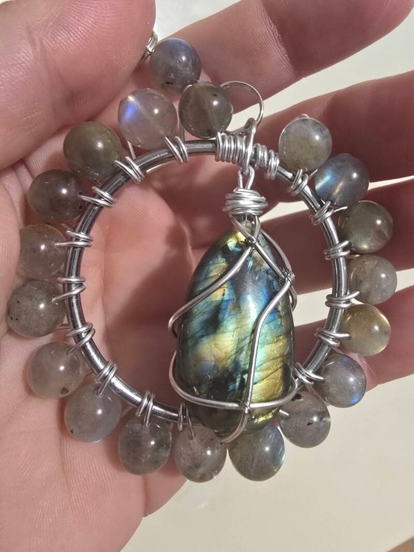 Labradorite Key Ring