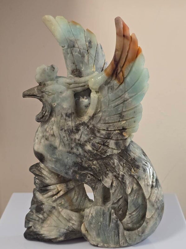 Carribean Calcite Phoenix Carving S255