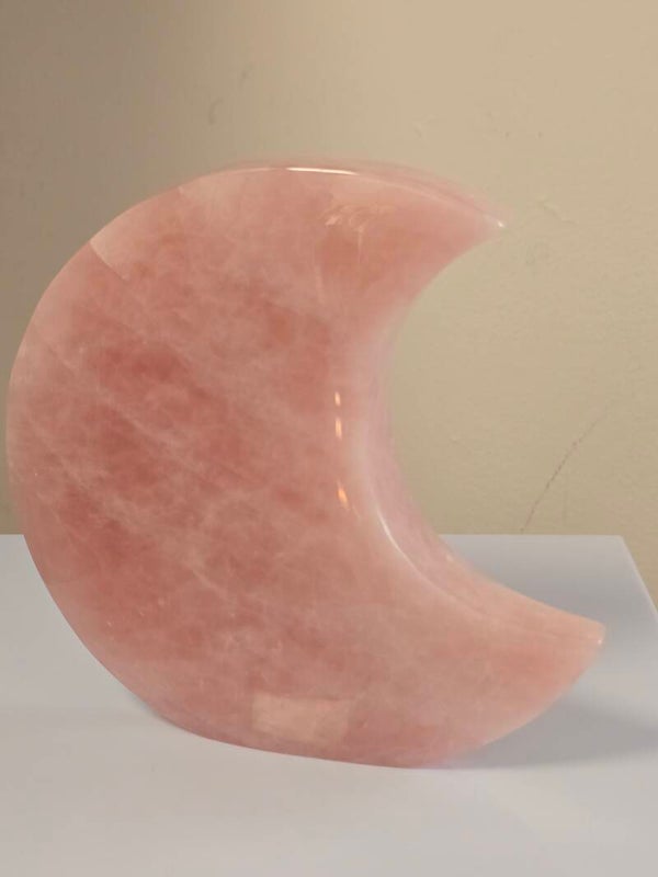 Rose Quartz Free Standing Moon I57