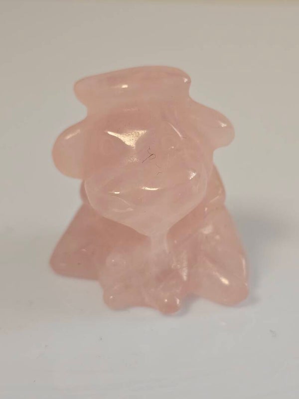 Cow Carvings Moonstone, Rose Quartz & Fire Quartz