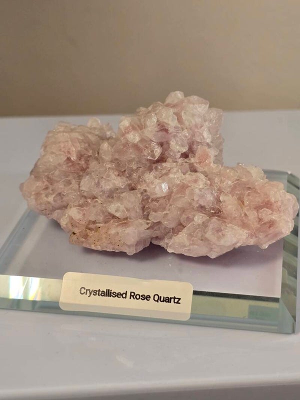 Crystallised Rose Quartz Specimen R552