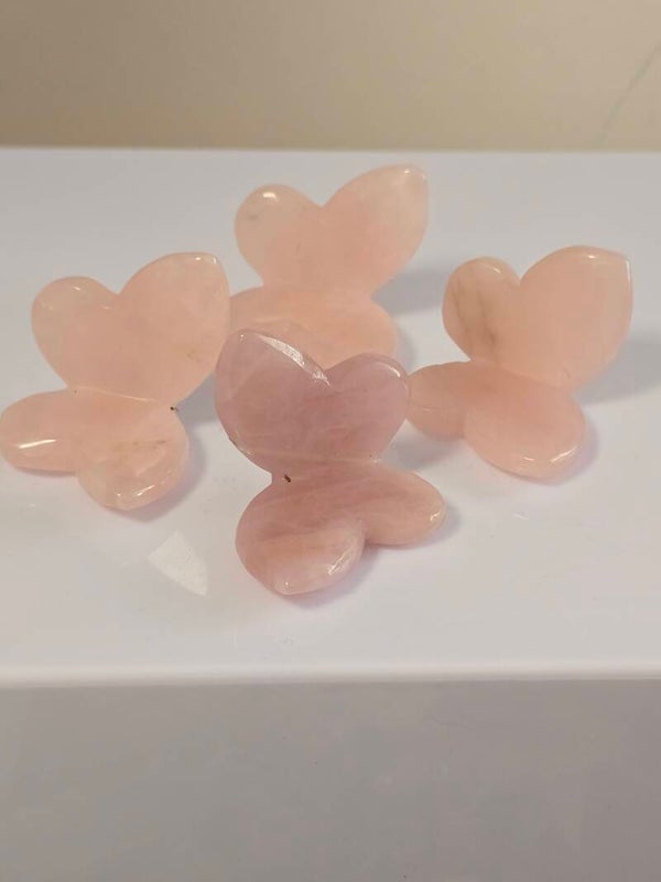 Rose Quartz Butterflys I76