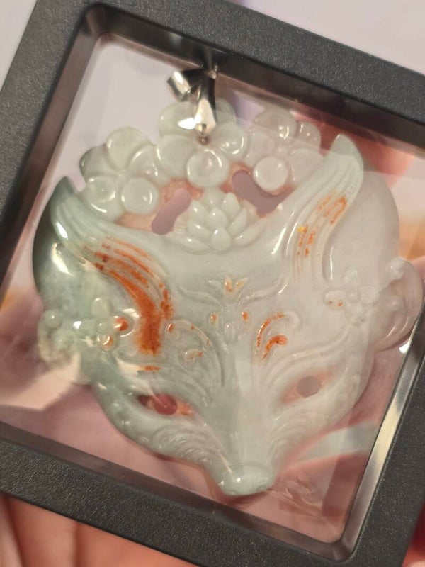 Jadeite Fox 925 Pendant R15