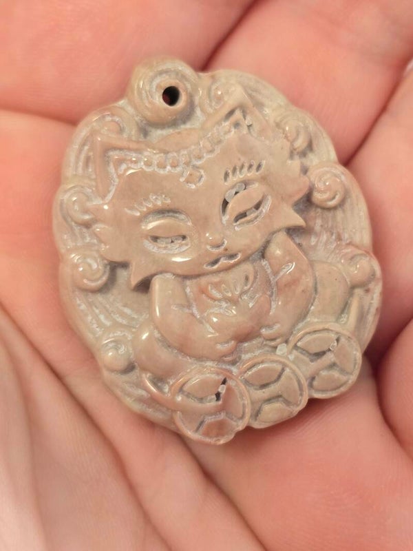 Polychrome Lucky Nine Tails Pendant D184