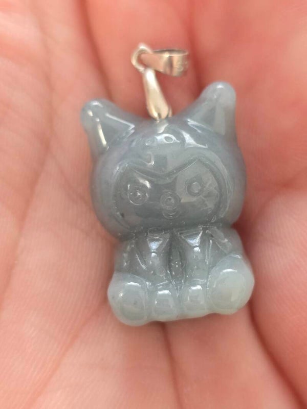 Burmese Blue Jadeite Kuromi Pendant 925 R14