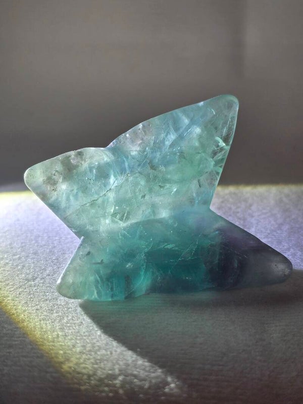 Fluorite 3D Butterfly Carving Z700