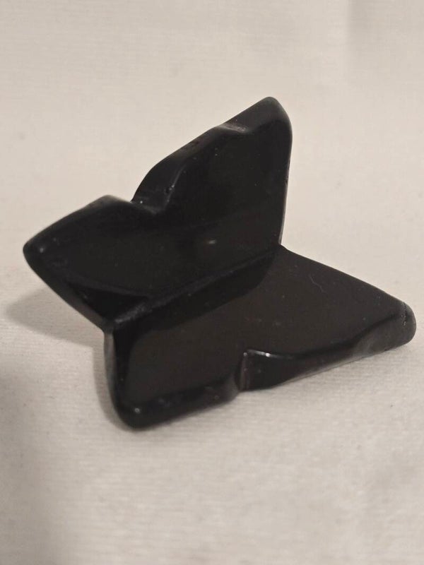 Black Obsidian 3D Butterfly Carving Z699