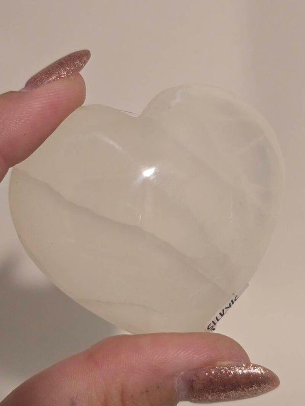 Silky Calcite Heart F116D