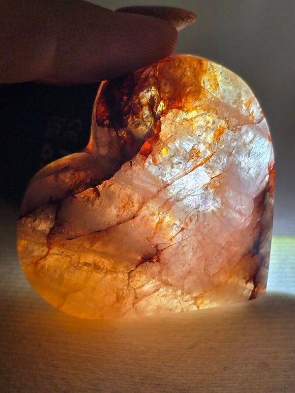 Fire Quartz Heart R324