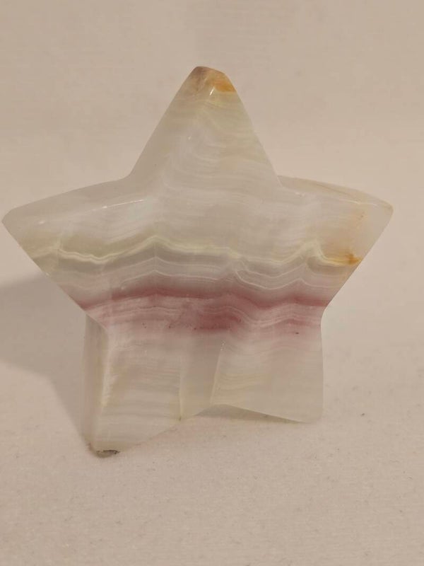 Pink Banded Calcite Star F28