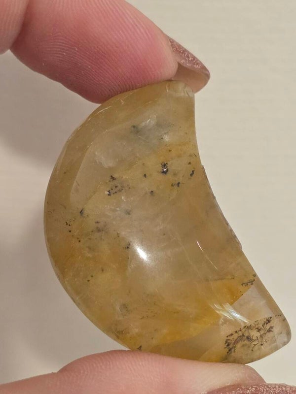Golden Healer Quartz Dentritic Moon H15C