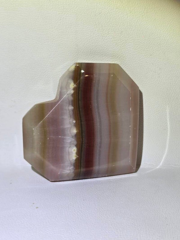 Pink Banded Onyx Heart F37