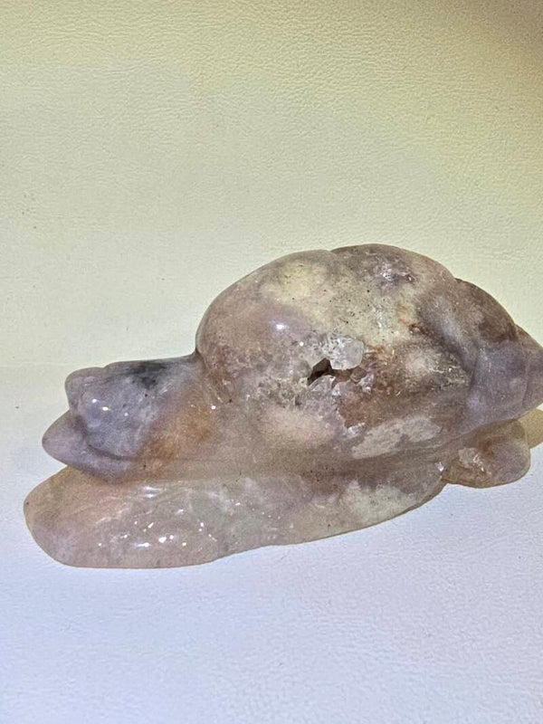 Pink Amethyst Snail Carving Z573