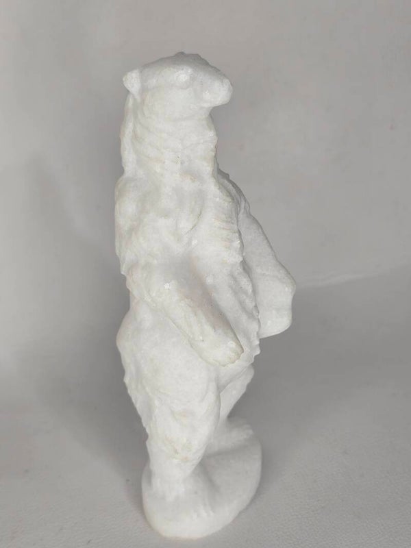 White Calcite Standing Bear OL97