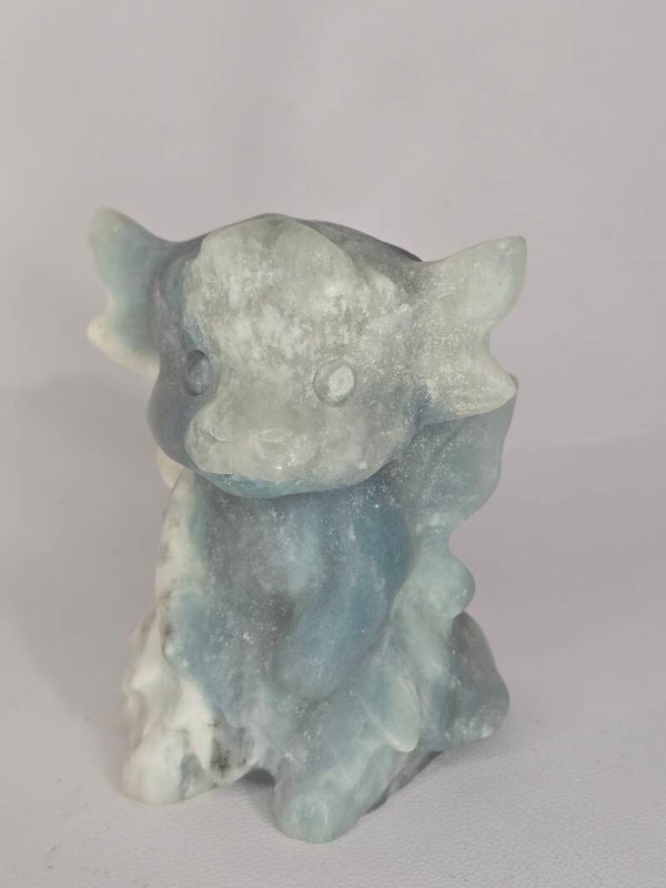 Blue Calcite Winged Highland Cow R568