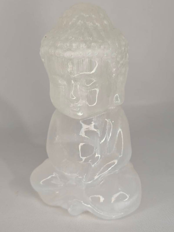 Selenite Buddha Carving Z775
