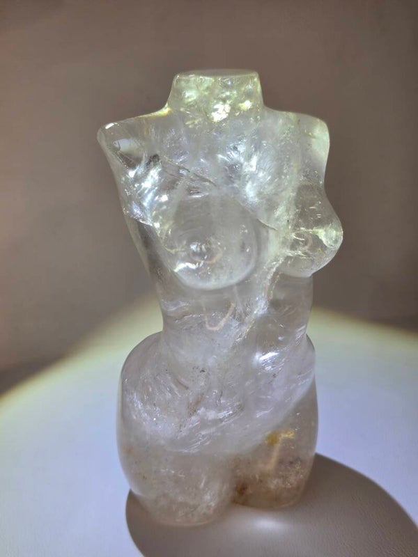 Clear Quartz & Golden Healer Goddess Z146