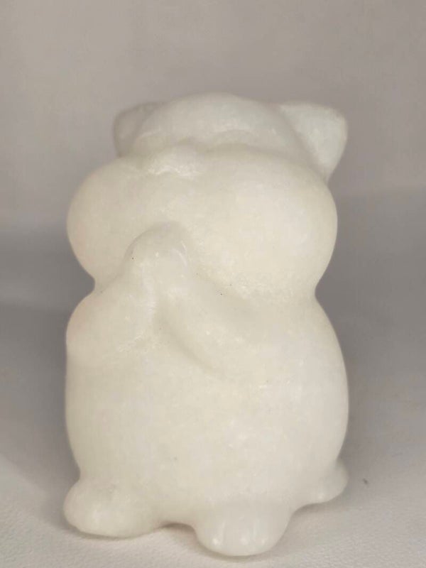 White Calcite Cat Z247