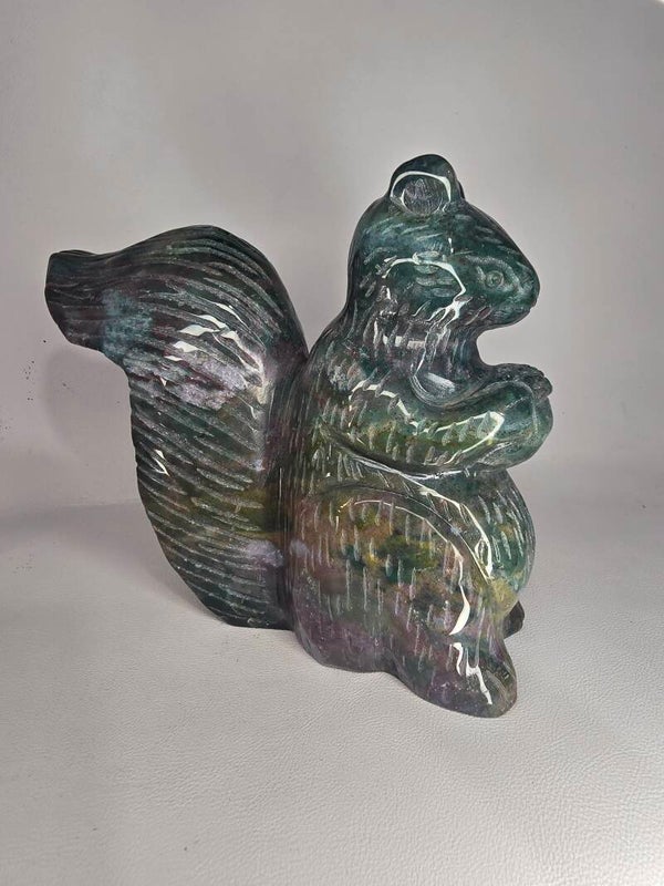 Ocean Jasper Squirell Carving 1226g R310