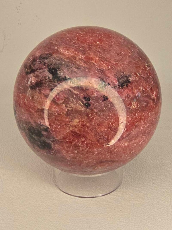 American Icy Rhodonite Sphere 361g Z905