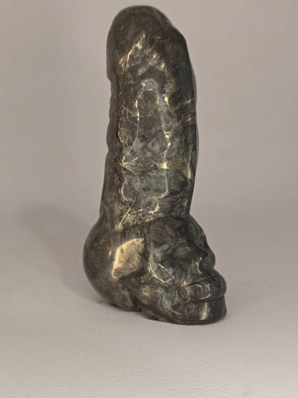 Pyrite Ding on Skull 322g S328